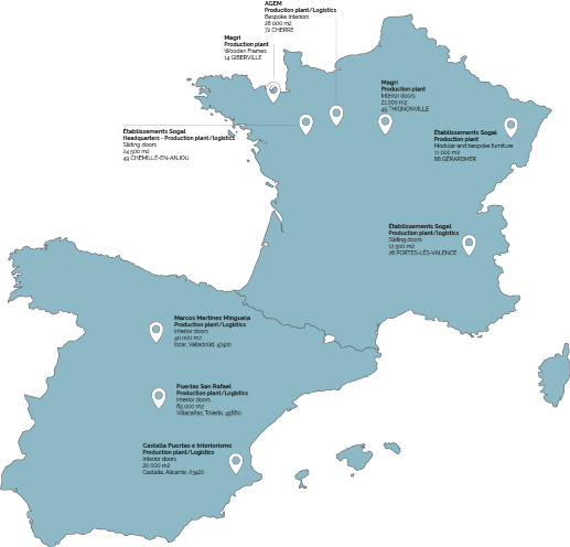 Carte de nos sites